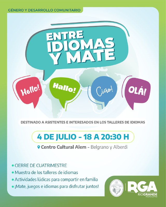 ESTE VIERNES SUMATE A LA FERIA EDUCATIVA “ENTRE IDIOMAS Y MATES”