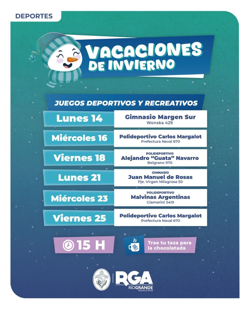 VACACIONES ACTIVAS: JORNADAS DEPORTIVAS Y RECREATIVAS EN TODOS LOS BARRIOS DE LA CIUDAD