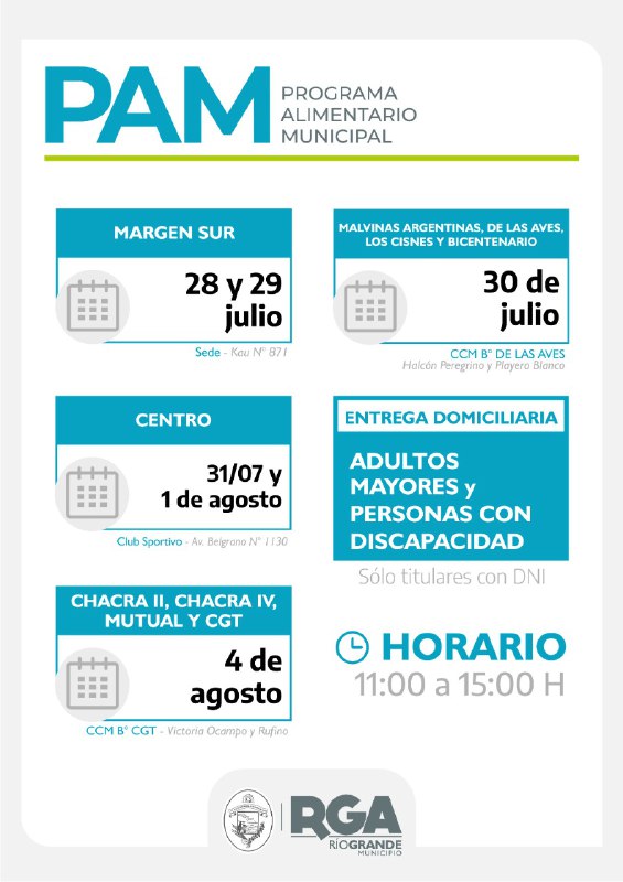 EL PRÓXIMO LUNES COMIENZA UNA NUEVA ENTREGA DE MÓDULOS ALIMENTARIOS