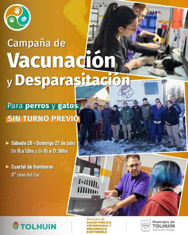 Municipio de Tolhuin lanza nueva campaña de vacunación y desparasitación gratuita