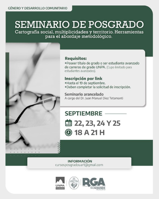 ESTÁN ABIERTAS LAS INSCRIPCIONES PARA EL SEMINARIO DE POSGRADO “CARTOGRAFÍA SOCIAL, MULTIPLICIDADES Y TERRITORIO”