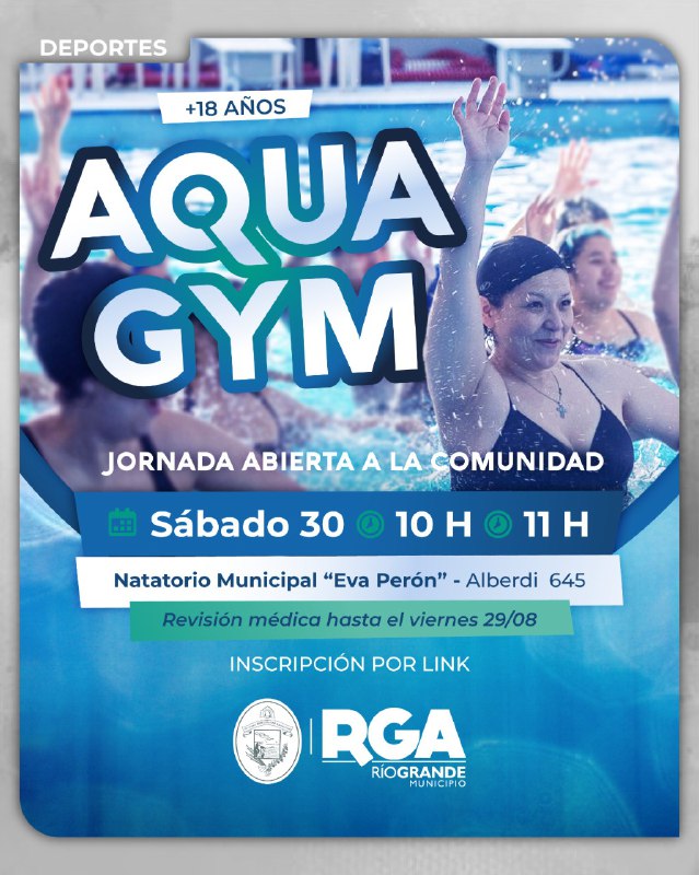 EL MUNICIPIO INVITA A UNA JORNADA ABIERTA DE AQUAGYM