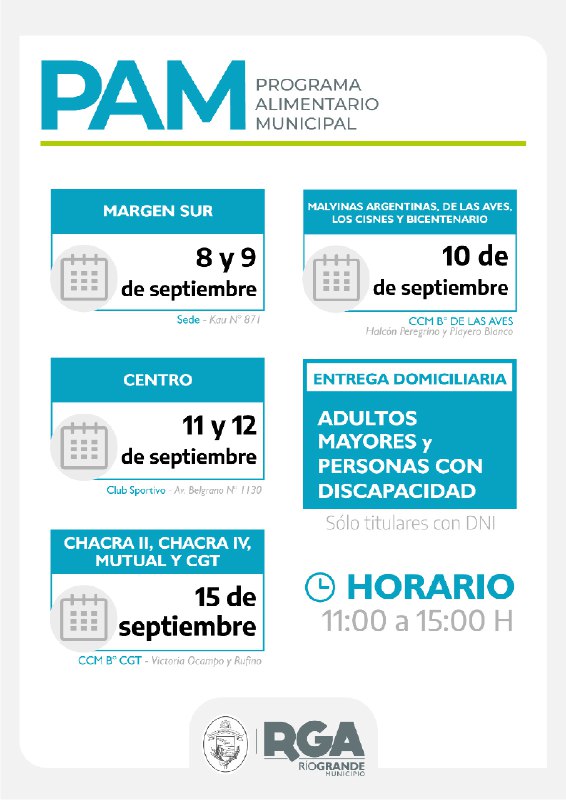 EL LUNES COMIENZA LA ENTREGA DE MÓDULOS ALIMENTARIOS