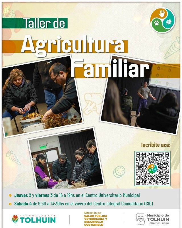Se brindará un Taller de Agricultura Familiar para promover la soberanía alimentaria en Tolhuin