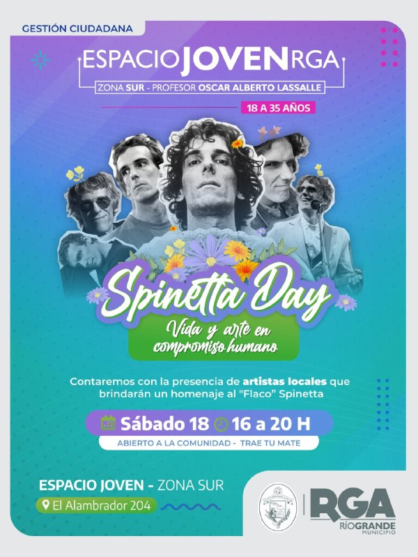 RÍO GRANDE CELEBRARÁ EL “SPINETTA DAY” CON UNA TARDE DE MÚSICA Y ARTE