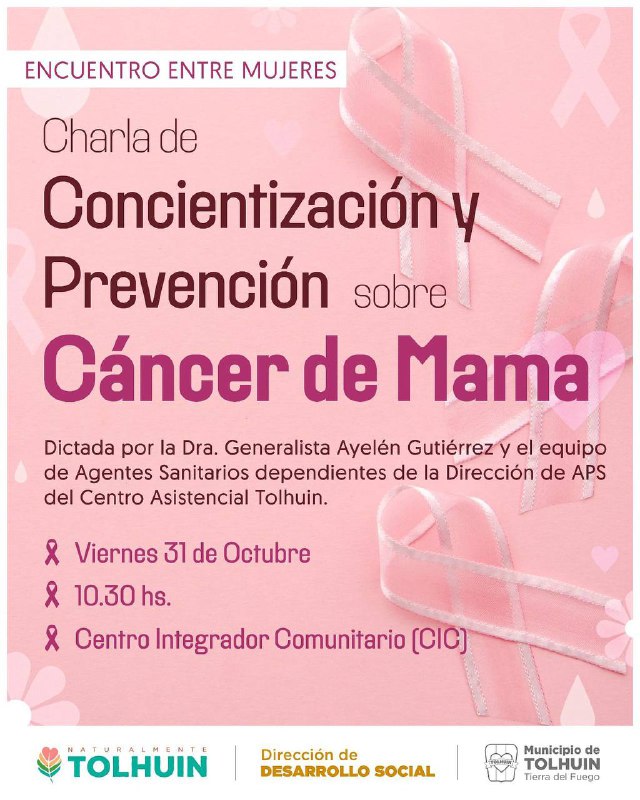 Brindarán en Tolhuin un encuentro entre mujeres por la prevención del cáncer de mama