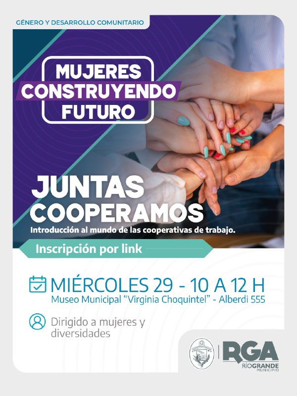 SUMATE A LA CAPACITACIÓN “JUNTAS COOPERAMOS: INTRODUCCIÓN AL MUNDO DE LAS COOPERATIVAS DE TRABAJO”