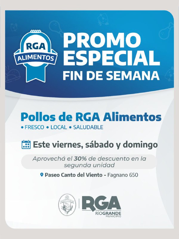 RGA ALIMENTOS LANZA PROMOCIÓN ESPECIAL DE FIN DE SEMANA