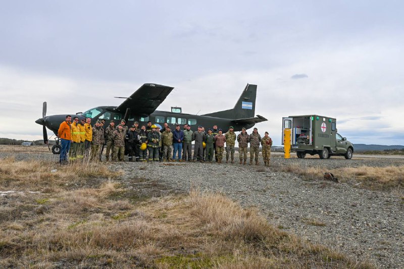 Tolhuin recibió la visita del Ejército Argentino en una jornada de cooperación y soberanía