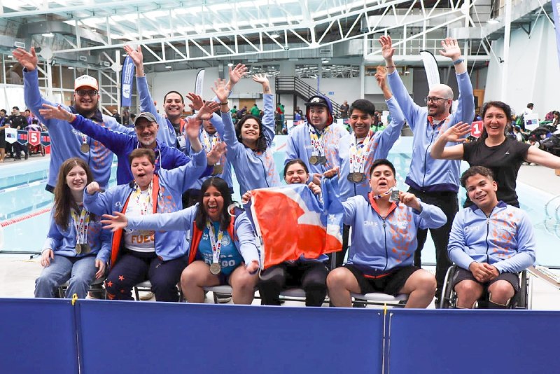 TIERRA DE FUEGO BRILLA EN LOS JUEGOS BINACIONALES PARA ARAUCANÍA CON 29 MEDALLAS EN NATACIÓN Y ATLETISMO 