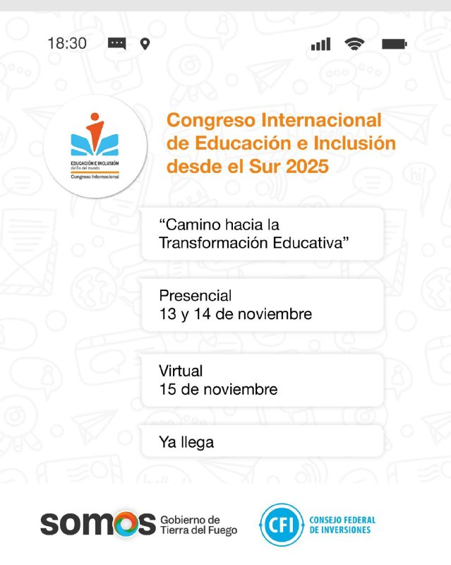 ESTE JUEVES INICIA EL CONGRESO INTERNACIONAL DE EDUCACIÓN E INCLUSIÓN DESDE EL SUR 2025