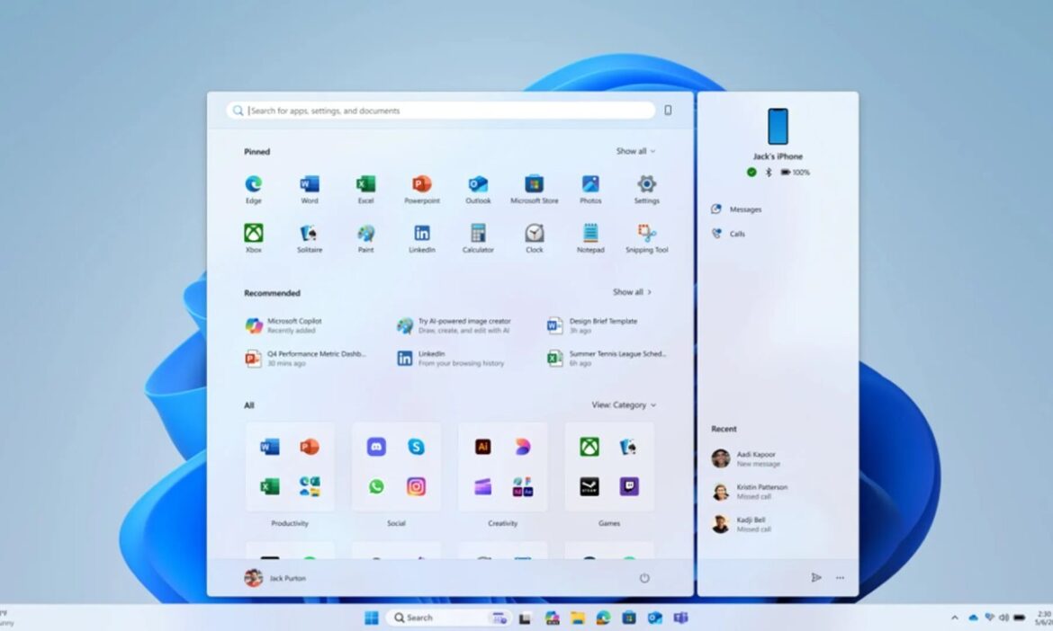 Microsoft reinventa el menú Inicio de Windows 11: más control y adaptabilidad para el usuario