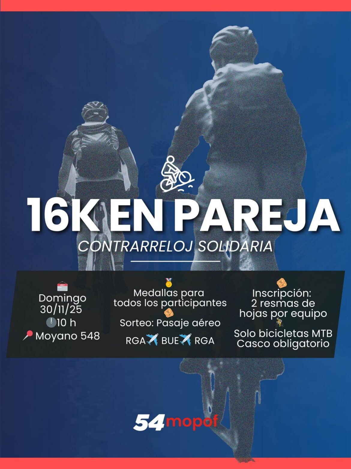 El MPF organiza la “Contrarreloj Solidaria en Equipo” para colaborar con escuelas de Río Grande