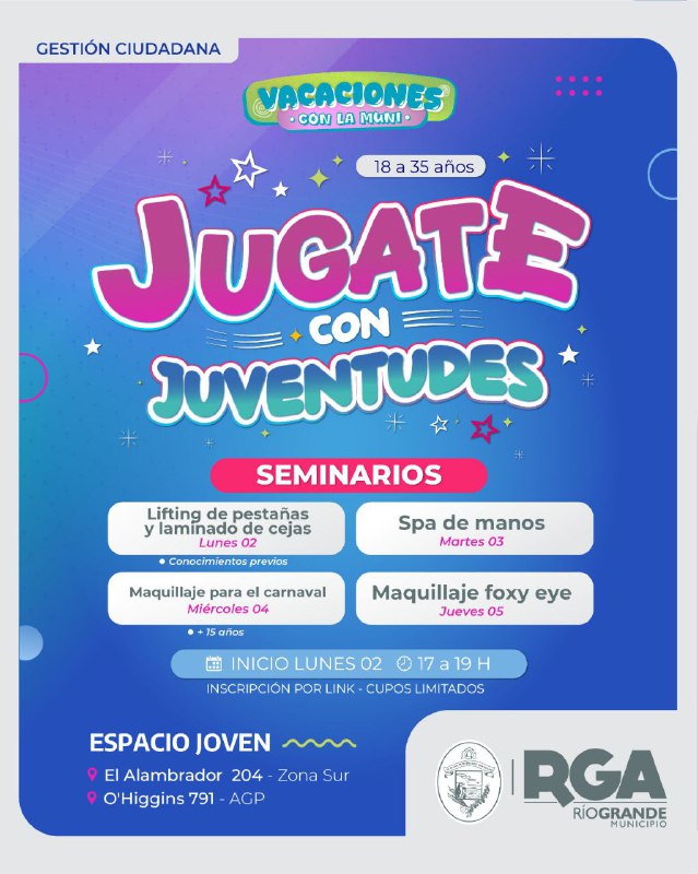«JUGATE CON JUVENTUDES: FEBRERO COMIENZA CON NUEVOS SEMINARIOS FORMATIVOS