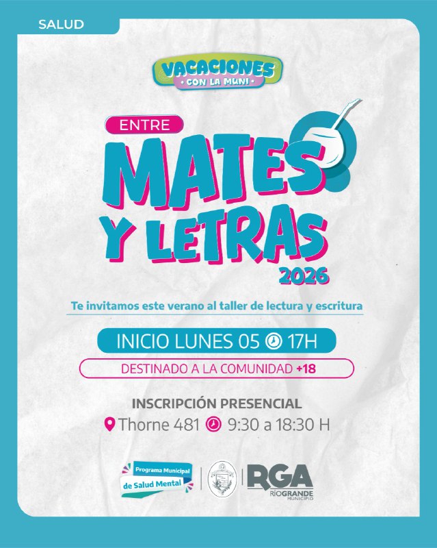 SUMATE A LA PROPUESTA “ENTRE MATES Y LETRAS 2026”