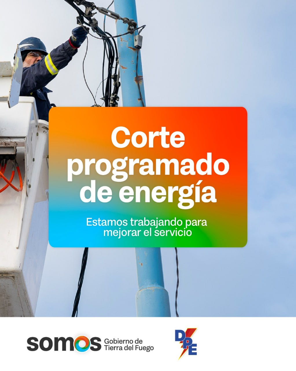 CORTE PROGRAMADO DEL SERVICIO ELÉCTRICO EN TOLHUIN