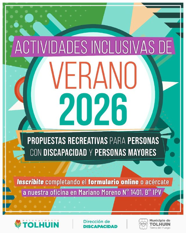 Tolhuin tendrá actividades inclusivas de Verano 2026