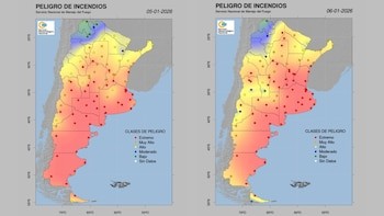 ALERTA ROJA EN EL HORIZONTE: RIESGO EXTREMO DE INCENDIOS AMENAZA A CASI TODO EL TERRITORIO NACIONAL