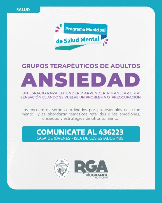SUMATE A LOS GRUPOS TERAPÉUTICOS DE ANSIEDAD EN CASA DE JÓVENES