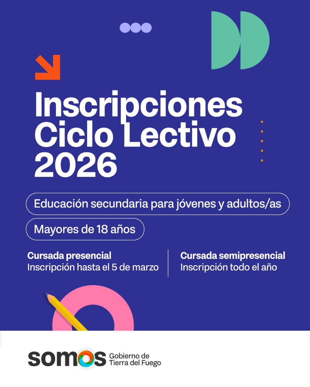 SE ABREN LAS INSCRIPCIONES PARA JÓVENES Y ADULTOS QUE DESEEN CULMINAR SUS ESTUDIOS SECUNDARIOS