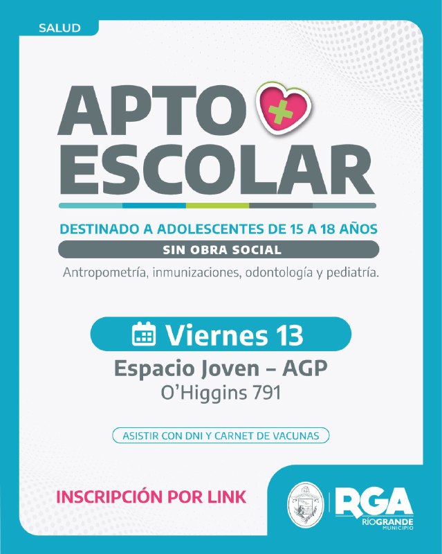 CIRCUITO DE SALUD ESCOLAR 2026 PARA ADOLESCENTES