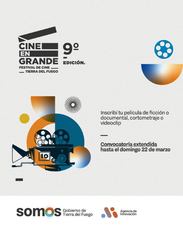CINE EN GRANDE EXTIENDE SU CONVOCATORIA Y RECIBIRÁ OBRAS AUDIOVISUALES HASTA EL 22 DE MARZO