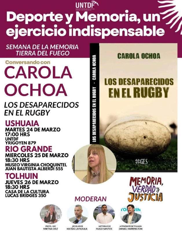 Invitan a una jornada de reflexión sobre memoria y deporte en la Casa de la Cultura de Tolhuin