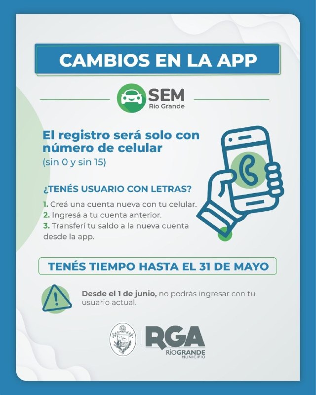 EL MUNICIPIO RECUERDA LOS CAMBIOS QUE SE IMPLEMENTARÁN EN LA APP DEL ESTACIONAMIENTO MEDIDO
