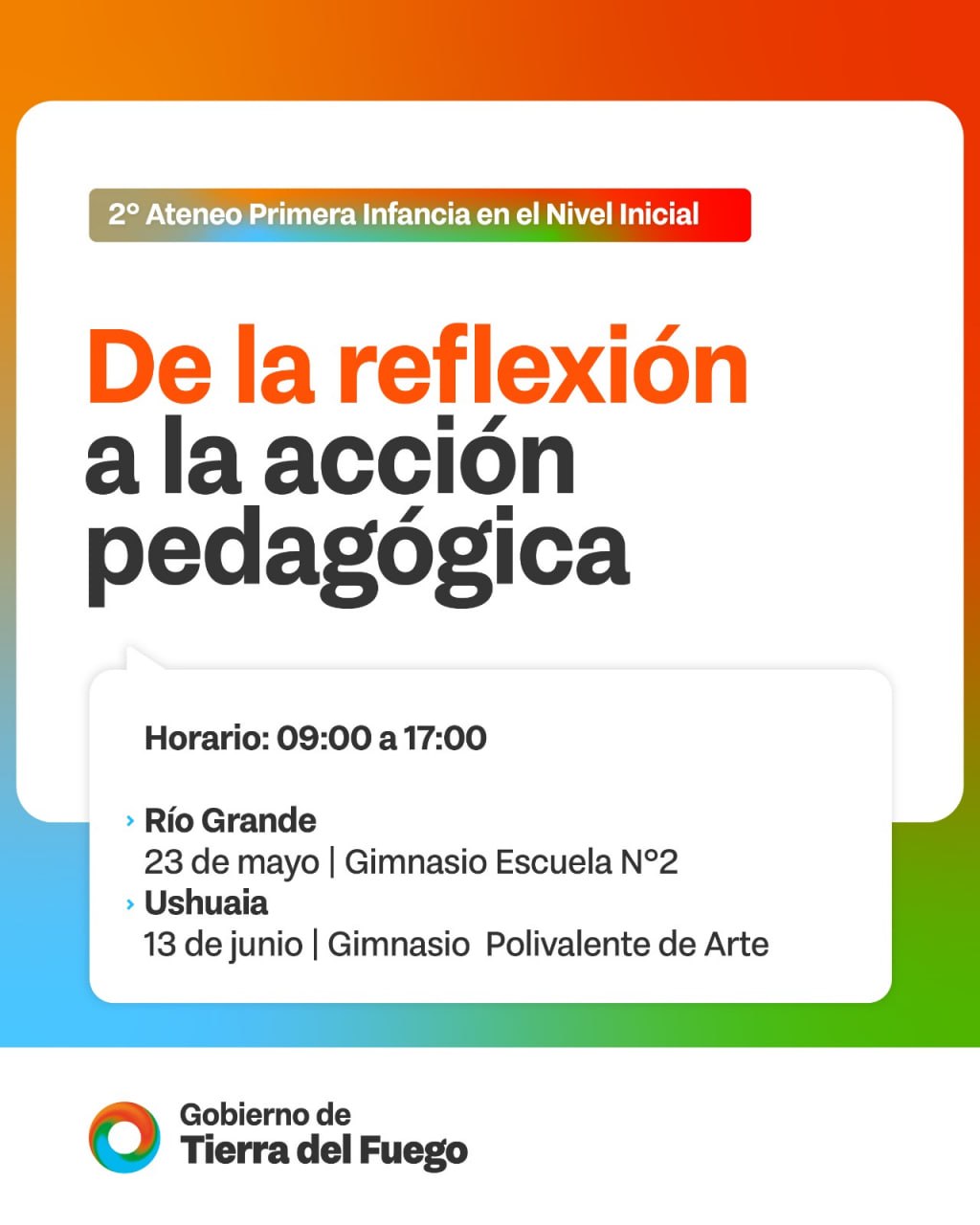 GOBIERNO REALIZARÁ EL 2° ATENEO DE PRIMERA INFANCIA EN EL NIVEL INICIAL