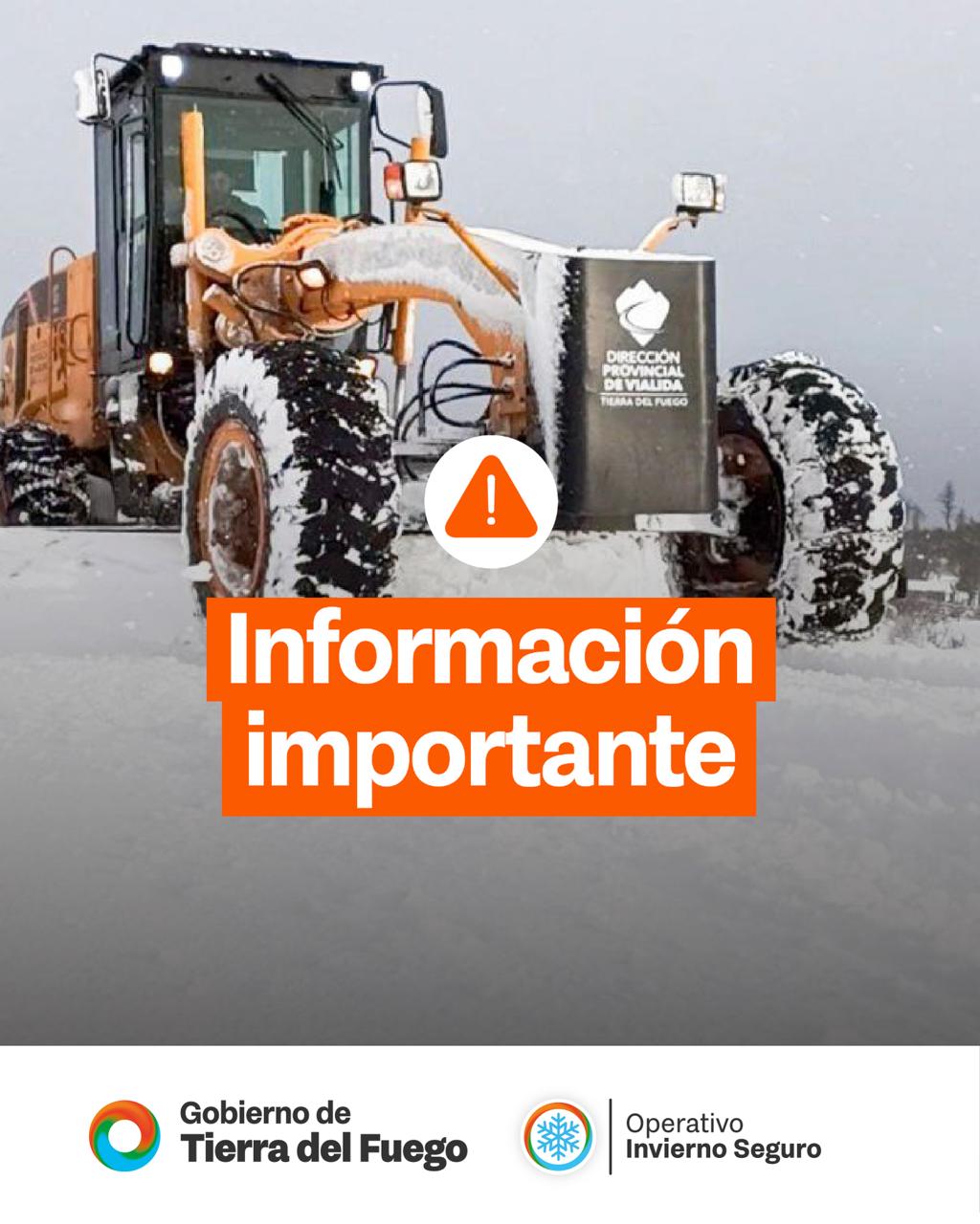 ALERTAS METEOROLÓGICAS VIGENTES POR VIENTOS FUERTES Y NEVADAS EN LA PROVINCIA