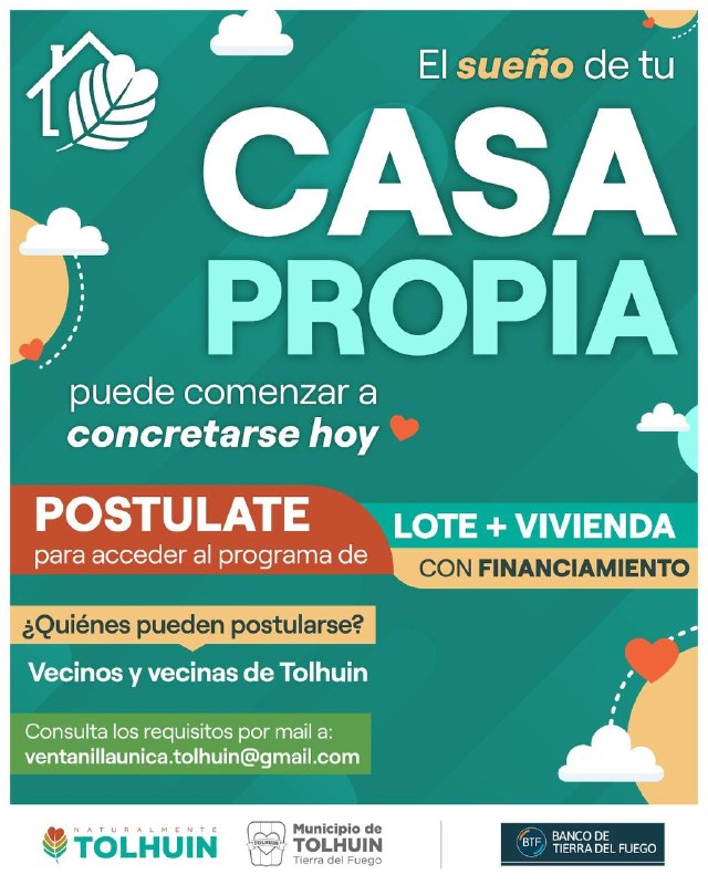 Comenzaron las postulaciones para acceder al programa de lote y vivienda con financiamiento en Tolhuin