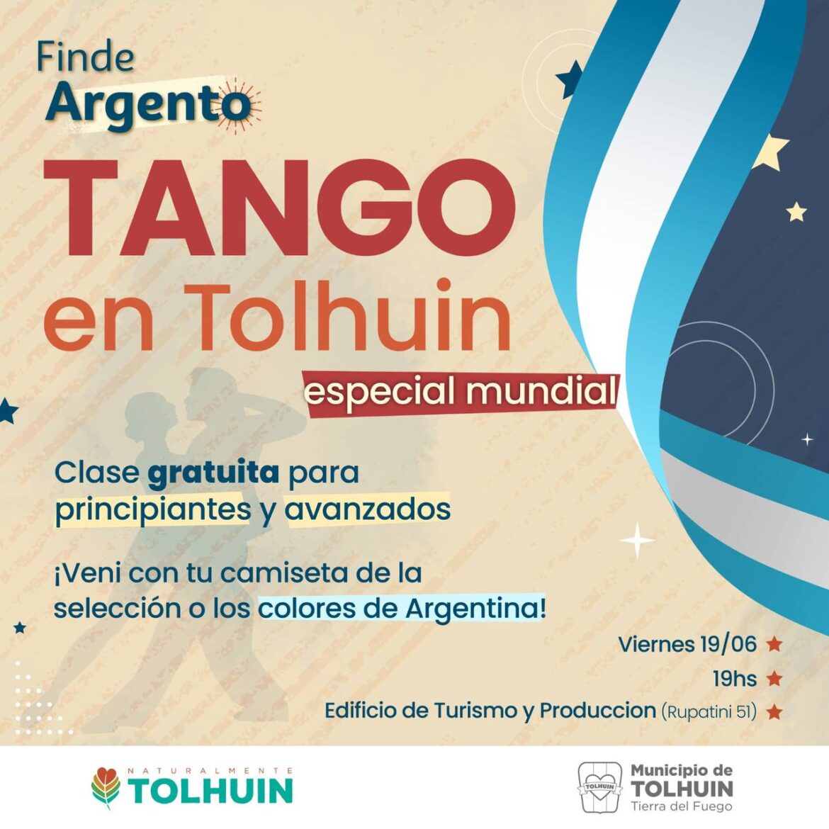 Realizarán un “Finde Argento” con tango, emprendimientos y propuestas locales en Tolhuin