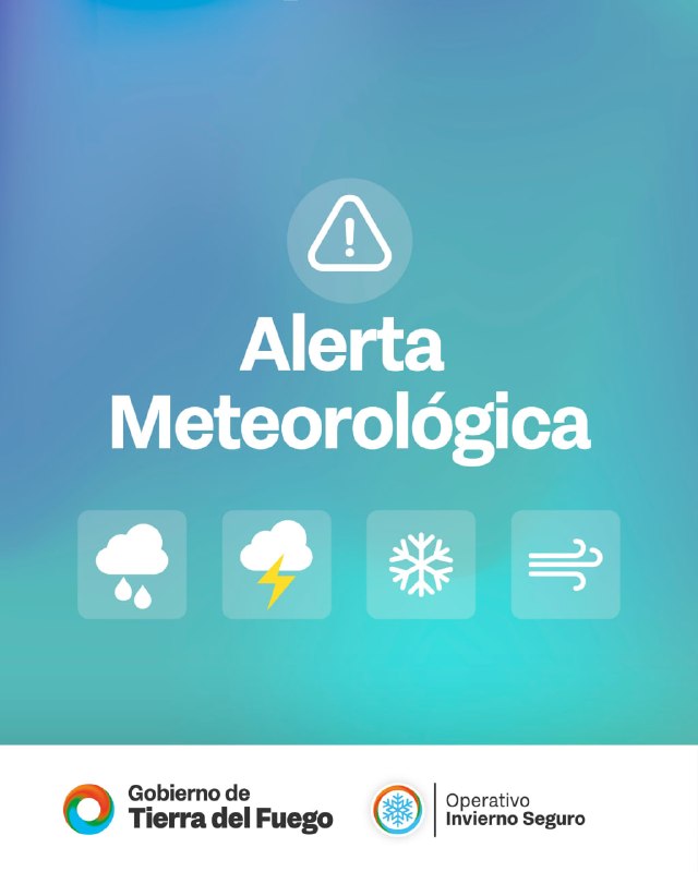 ALERTA AMARILLA POR VIENTOS PARA ESTE SÁBADO Y DOMINGO EN TIERRA DEL FUEGO