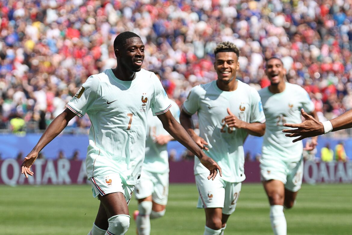 La noche estelar de Dembélé catapulta a Francia y siembra dudas en el campeón nórdico