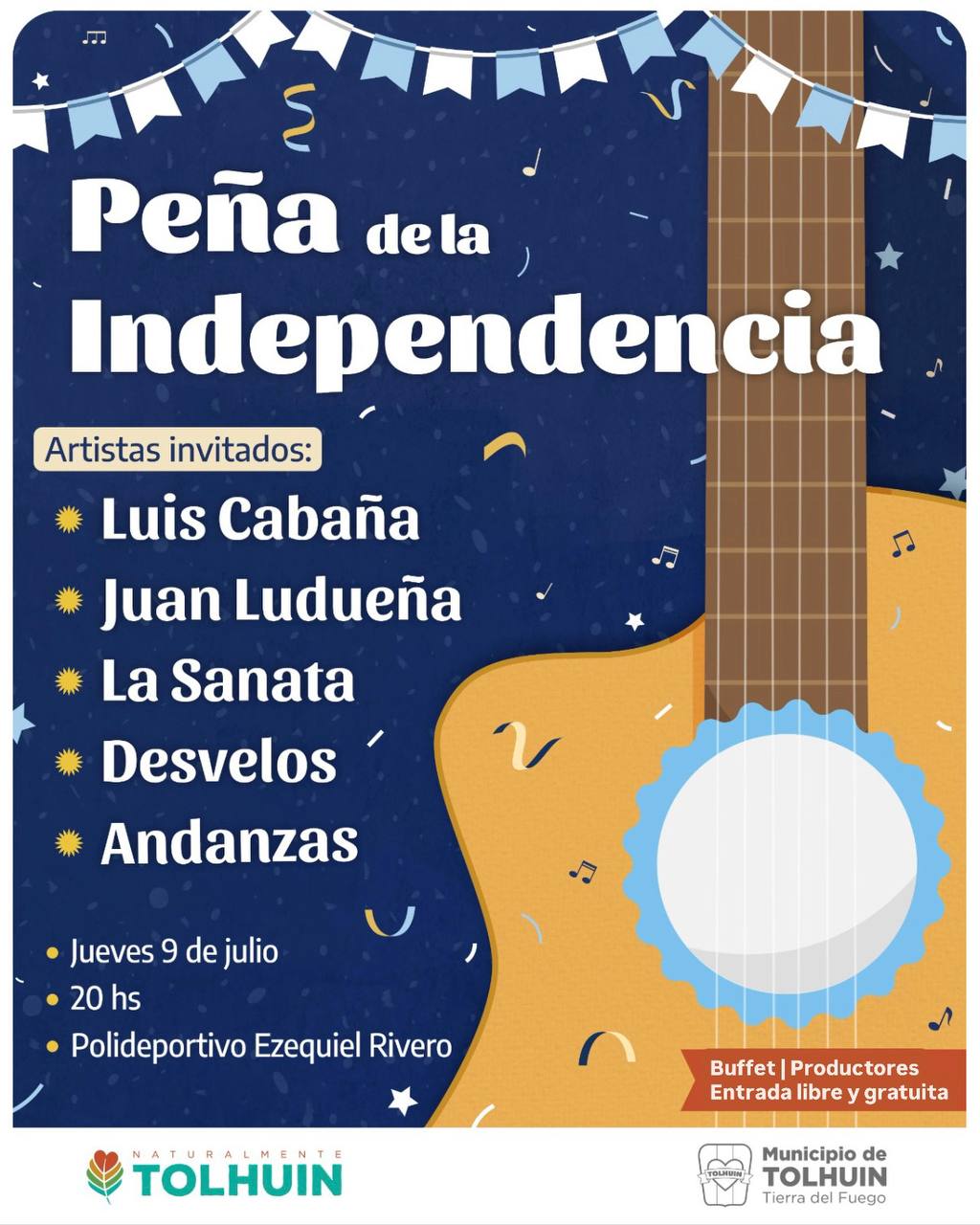 Tolhuin se prepara para vivir una noche de música y tradición por el Día de la Independencia