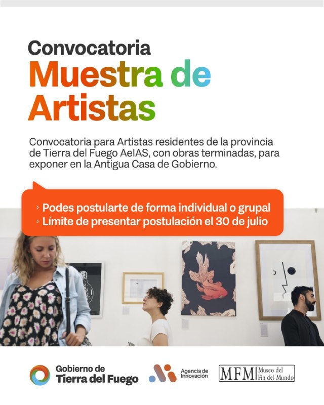 EL MUSEO DEL FIN DEL MUNDO CONVOCA A ARTISTAS DE TIERRA DEL FUEGO A PARTICIPAR DE LA «MUESTRA DE ARTISTAS»