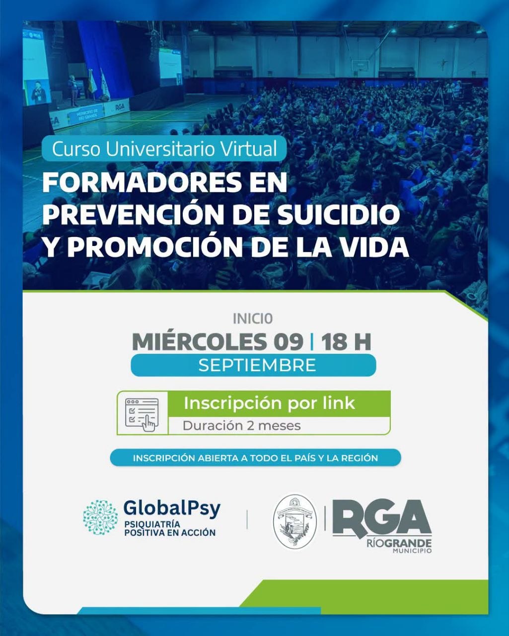 ESTÁN ABIERTAS LAS INSCRIPCIONES PARA EL CURSO UNIVERSITARIO “FORMADORES EN PREVENCIÓN DE SUICIDIO Y PROMOCIÓN DE LA VIDA”