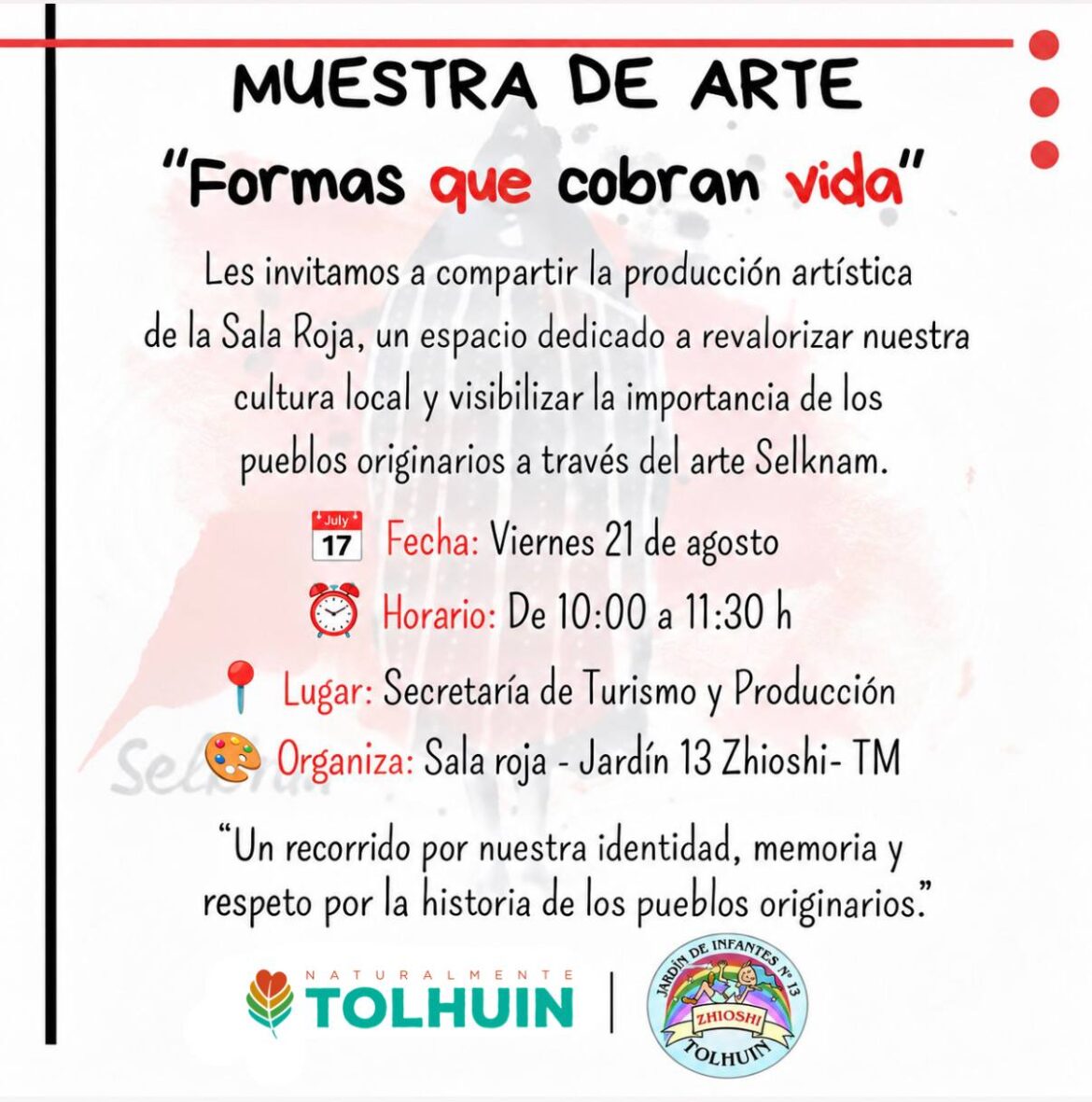 El Municipio de Tolhuin acompaña la muestra “Formas que cobran vida” del Jardín Zhioshi