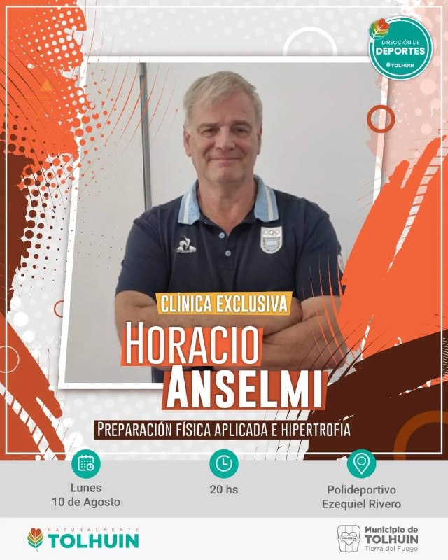 Tolhuin recibirá a Horacio Anselmi con una clínica abierta sobre preparación física