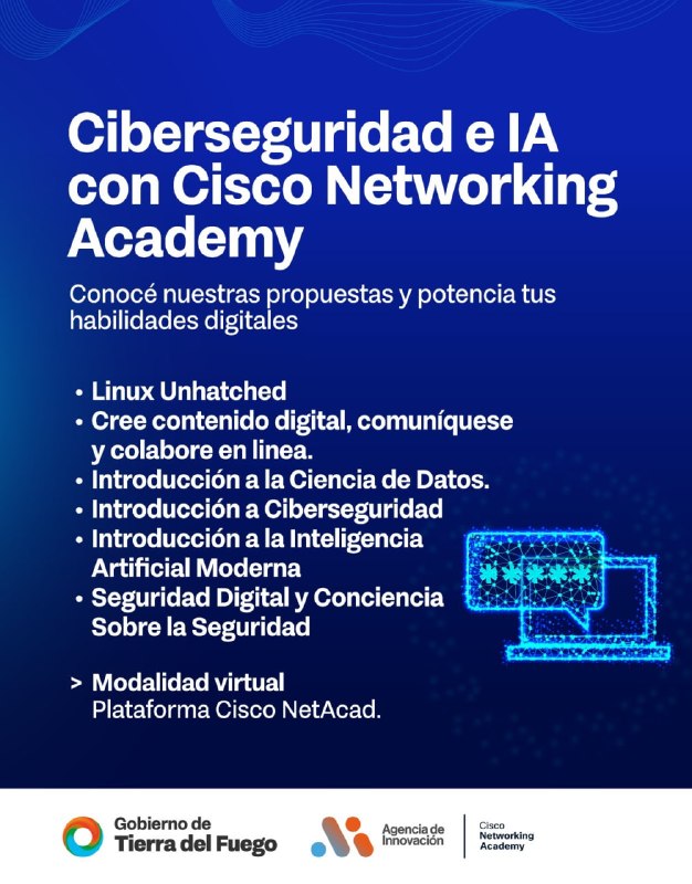 NUEVO CICLO DE FORMACIÓN EN CIBERSEGURIDAD E INTELIGENCIA ARTIFICIAL DE LA AGENCIA DE INNOVACIÓN Y CISCO