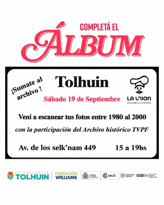 Se viene “Completá el Álbum”, una jornada para reconstruir la memoria local de Tolhuin a través de fotografías