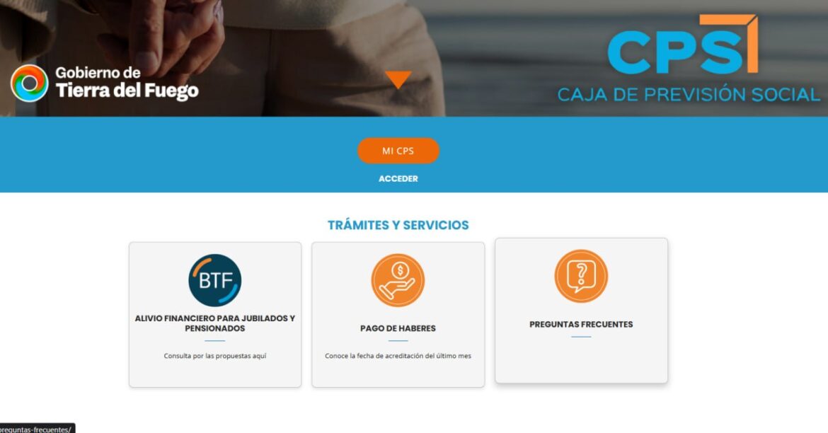 LA PÁGINA WEB DE LA CAJA DE PREVISIÓN SOCIAL SUMA UN ACCESO DIRECTO AL PROGRAMA DE ALIVIO FINANCIERO DEL BANCO DE TIERRA DEL FUEGO