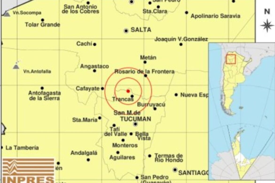 Temblor de mediana intensidad sacude Tucumán en la madrugada del domingo