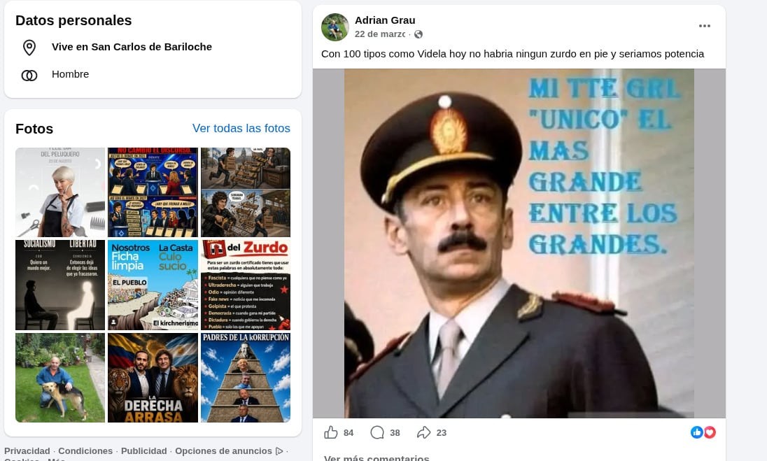 Repudio generalizado a un candidato oficialista que reivindicó a Videla y justificó la represión ilegal